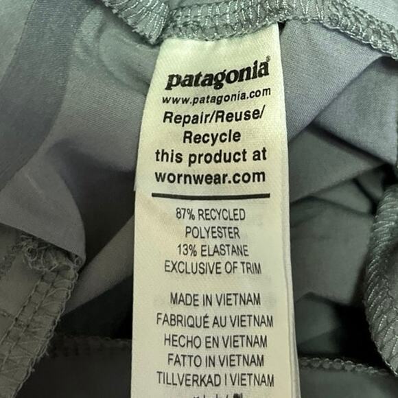 Patagonia Women's Gray Elastic Waist Straight Tapered Windbreaker Sweatpants 10 - Picture 5 of 5